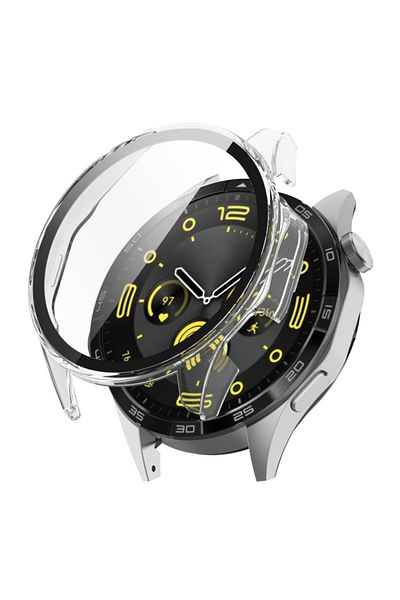 SKYDDAR INNOVATION 360° Ultra-Thin Anti-Shock Protective Case for Huawei Watch GT 4 (46mm), Full Screen - Transparent