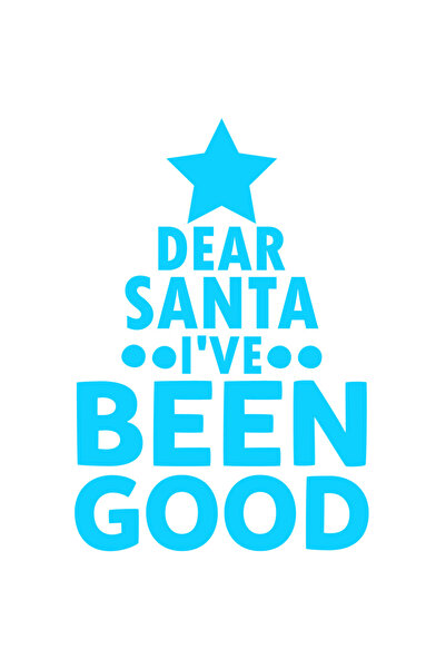 StoryGift Romania Sticker Eticheta 40CM Exterior cu mesajul "Dear Santa, I've been good" - draga mosule, am fost