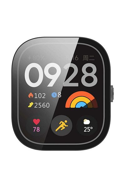 SKYDDAR INNOVATION 360° Ultra-Thin Anti-Shock Protective Case for Xiaomi Redmi Watch 4, Full Screen - Black