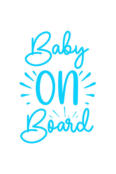 StoryGift Romania Sticker Eticheta 50CM Exterior pentru cei care au un bebelus la bord in masina , Vinyl Albastr