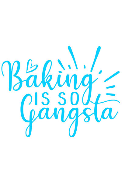 StoryGift Romania Sticker Exterior cu inimioara si mesajul "Baking is so gang...