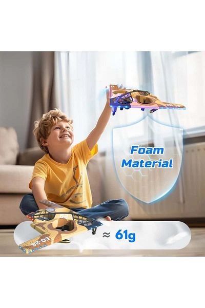 iUni E0-26 Remote Control Airplane, Stealth Bomber Plane, 360° Acrobatics, Gyroscope, Led Lights