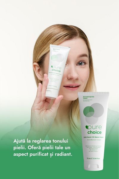 Pure Choice Crema de fata anti-pete cu Niaciamida (10%) si Vitamina C (5%), 75ml
