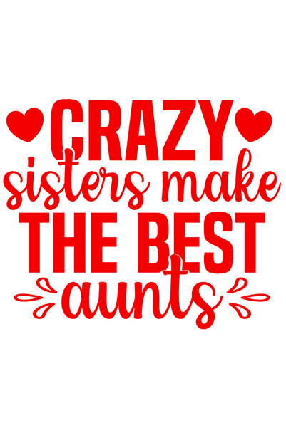 StoryGift Romania Sticker Autocolant 30CM Exterior cu inimioare pentru surorile nebunatice care sunt cele mai bu