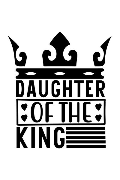 StoryGift Romania Sticker Eticheta 50CM Exterior cu o coroana regala si textul "Daughter of the king" - fiica re