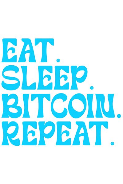 StoryGift Romania Sticker Eticheta 40CM Exterior cu textul "Eat. Sleep. Bitcoin. Repeat." - mananca dormi mineaz