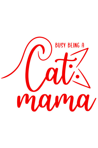 StoryGift Romania Sticker Adeziv 90CM Exterior cu pentru iubitoarele de pisici cu mesajul "Busy being a cat mama