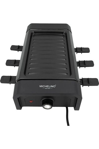 Michelino Gratar Electric Raclette 74381, 900 W, 6 Tigai Antiaderente, Baza Din Otel Inoxidabil