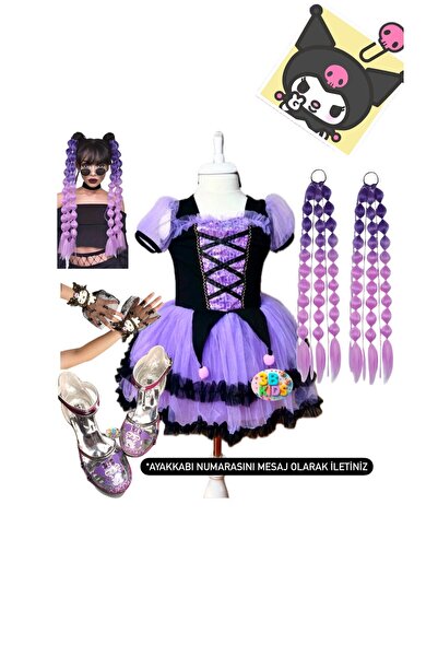 3b kids Φόρεμα Kuromi Σετ παπουτσιών με τακούνι Kuromi (ΑΠΟΣΤΟΛΗ ΜΗΝΥΜΑΤΟΣ ΑΡ...