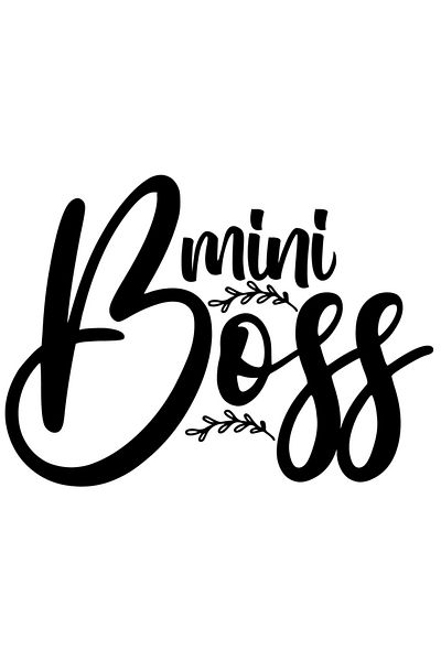 StoryGift Romania Sticker Eticheta 40CM Exterior pentru cei care se cred sefi/patroni cu textul "Mini boss" , Vi