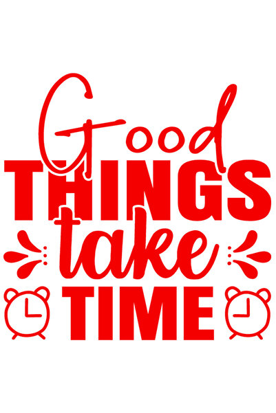 StoryGift Romania Sticker Adeziv 90CM Exterior cu ceasuri si cu mesajul motivational "Good things take time" - l