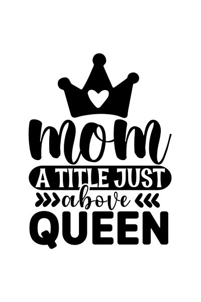 StoryGift Romania Sticker Eticheta 40CM Exterior cu o coroana regala cu mesajul "Mom, a title just above queen"