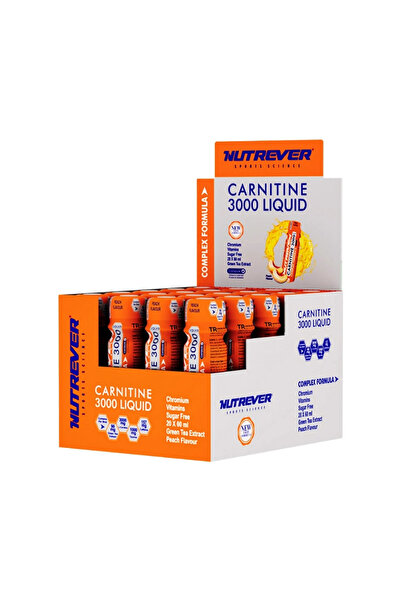 Nutrever L-carnitine 3000 Liquid 20 Ampul Şeftali Aromalı SKT:12.2026