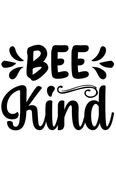 StoryGift Romania Sticker Eticheta 50CM Exterior cu textul in engleza "Bee kind" - fii bun albina , Vinyl Negru,