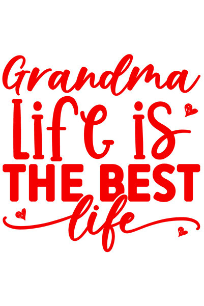 StoryGift Romania Sticker Exterior cu inimioare si mesajul "Viata de bunica e...