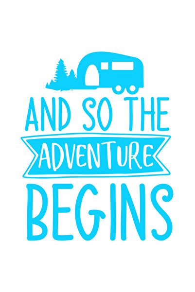 StoryGift Romania Sticker Autocolant 70CM Exterior cu o rulota si copaci cu m...