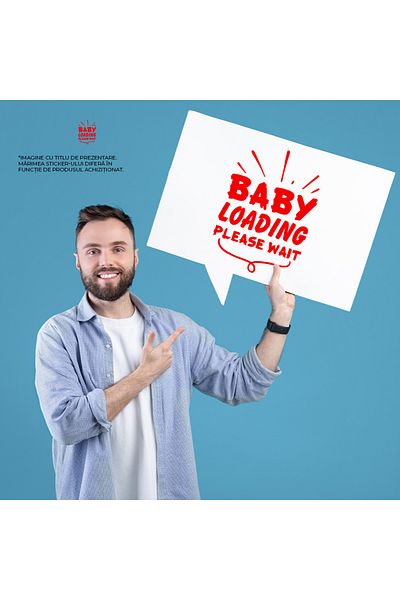 StoryGift Romania Sticker Adeziv 90CM Exterior pentru niste parinti care asteapta bebelusul , Vinyl Rosu, 90 cm