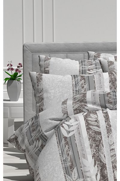 KAAN PREMIUM SINGLE CHECKED DUVET COVER SET, SPECIAL COLORED DUVET COVER SET PILLOW CASE + QUILT COVER 155X215