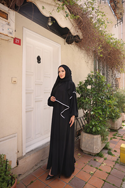 KADEEM Πλεκτό Αυτοκαλυμμένο Abaya Bat-medine μετάξι