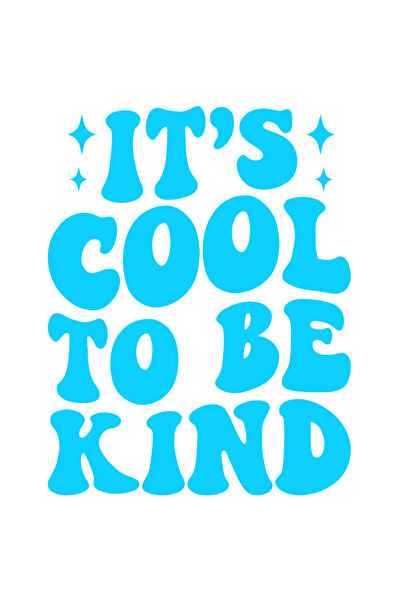 StoryGift Romania Sticker Autocolant 30CM Exterior cu textul in limba engleza "It's cool to be kind" - e smecher