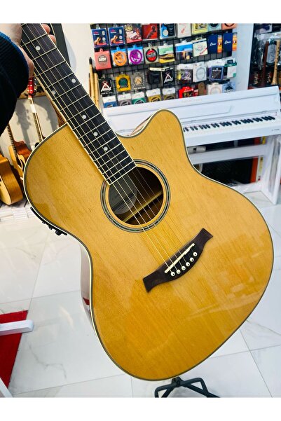 GMC MUSIC STORE HAZE F560CEQ Profesyonel Elektro Akustik Gitar - Masif Ağaç - Kılıf Pena HEDİYELİ