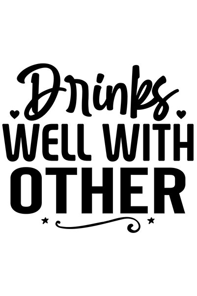 StoryGift Romania Sticker Eticheta 50CM Exterior cu mesajul "Bea bine cu altu...