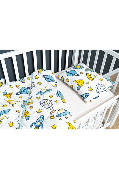Kidboo Baby Duvet Cover Set Space 3 Pieces with Bag 100X150