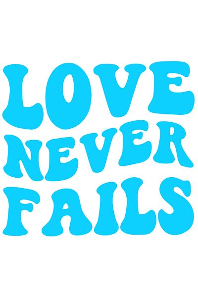 StoryGift Romania Sticker Autocolant 30CM Exterior cu mesajul "Love never fails" - iubirea nu da gres niciodata