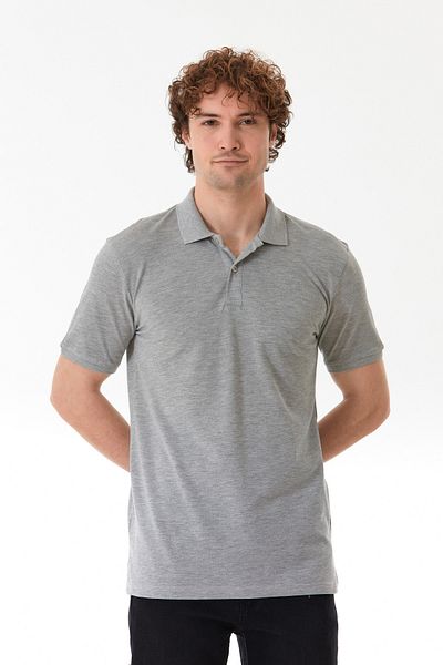 Fulla Moda Basic Polo Neck Half Button T-Shirt