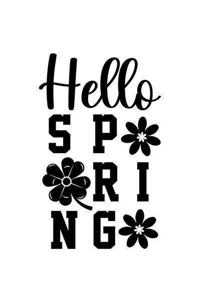 StoryGift Romania Sticker Adeziv 90CM Exterior cu floricele si mesajul "Hello...