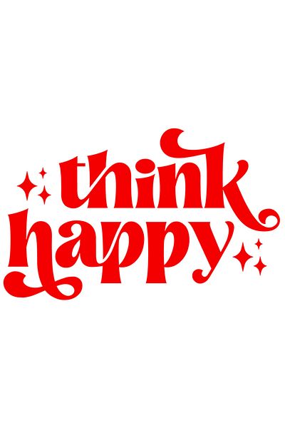 StoryGift Romania Adhesive Sticker 90CM Exterior with a message that encourages you to think happy - "Think happy", V