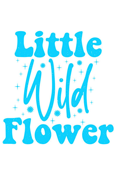 StoryGift Romania Sticker Autocolant 70CM Exterior cu floricele si textul in limba engleza "Little wild flower"