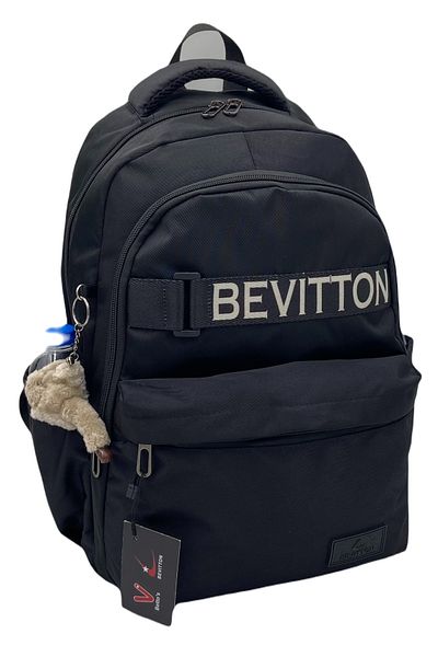 Bevitton Bvt-34200 Μαύρη σχολική τσάντα Αδιάβροχο ύφασμα Unisex Σχολικό σακίδιο πλάτης