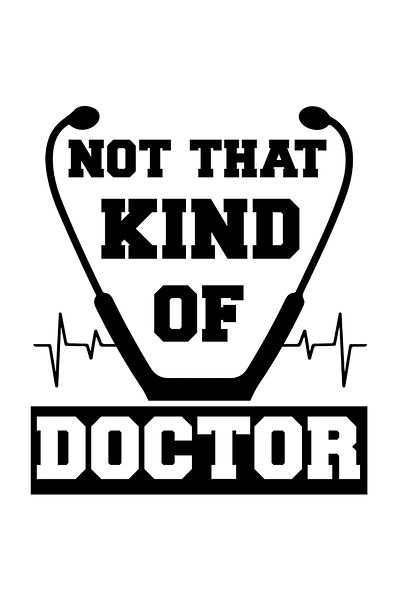 StoryGift Romania Sticker Exterior cu textul "Not that kind of doctor" - nu acel tip de doctor , Vinyl Negru