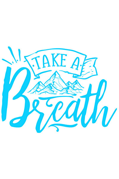 StoryGift Romania Sticker Eticheta 50CM Exterior cu munti si mesajul in limba engleza "Take a breath" - ia o gur