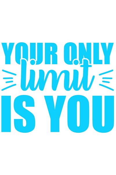 StoryGift Romania Sticker Autocolant 30CM Exterior cu mesaj motivational in engleza "Your only limit is you" - s