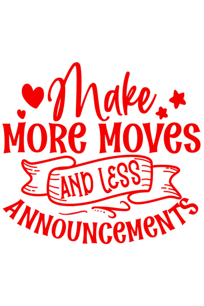 StoryGift Romania Sticker Eticheta 40CM Exterior cu mesaj care te indeamna sa faci mai multe "miscari" si mai pu