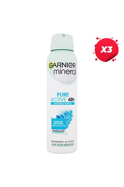 Garnier X3 - GARNIER ANTIPERSPIRANT DEO 150ML MINERAL PURE ACTIVE