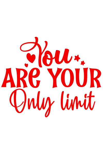StoryGift Romania Sticker Eticheta 40CM Exterior cu mesaj motivational "You are your only limit" - tu esti singu