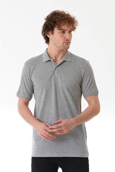 Fulla Moda Basic Polo Neck Half Button T-Shirt