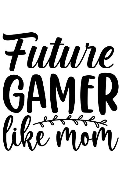 StoryGift Romania Sticker Eticheta 40CM Exterior cu textul in engleza "Future gamer like mom" - viitor jucator p