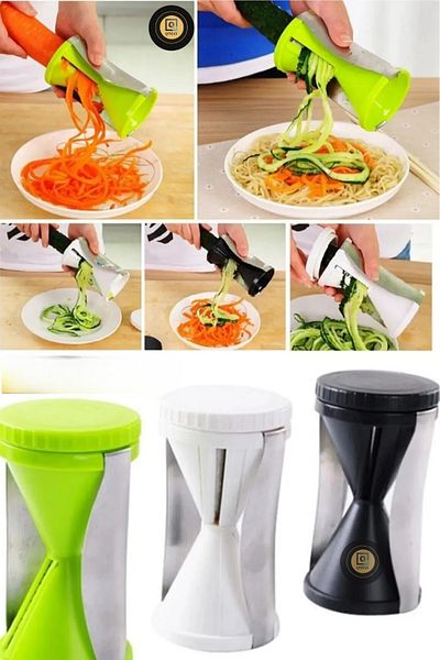 QNİAY Manual Spiral Vegetable Chopper Vegetables Spaghetti Chopping Apparatus Pumpkin Cucumber Carrot