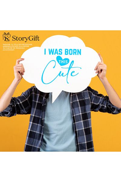 StoryGift Romania Sticker Eticheta 40CM Exterior pentru cele care considera ca au fost nascute deja foarte dragu