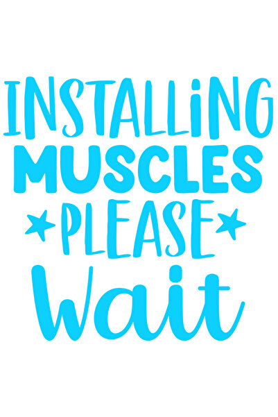 StoryGift Romania Sticker Autocolant 30CM Exterior pentru cei care se duc la sala cu mesajul "Installing muscles