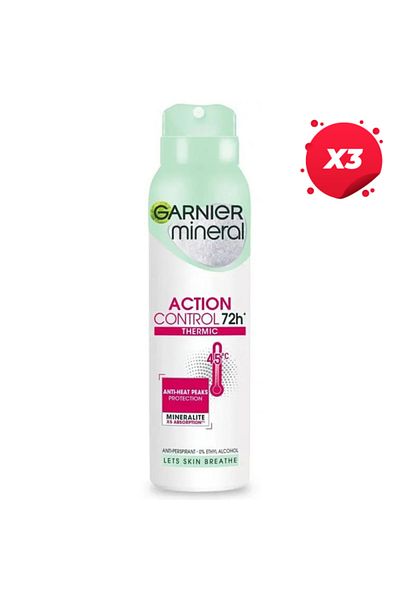 Garnier X3 - GARNIER ANTIPERSPIRANT DEO 150ML MINERAL ACTION CONTROL THERMAL