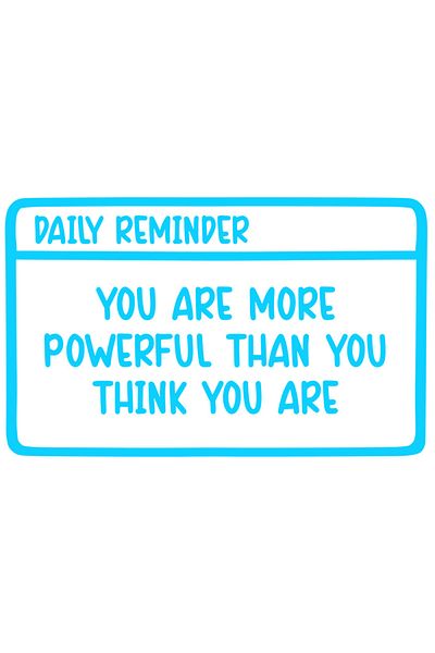 StoryGift Romania Sticker Label 40CM Exterior with motivational text "You are much stronger than you think you are"