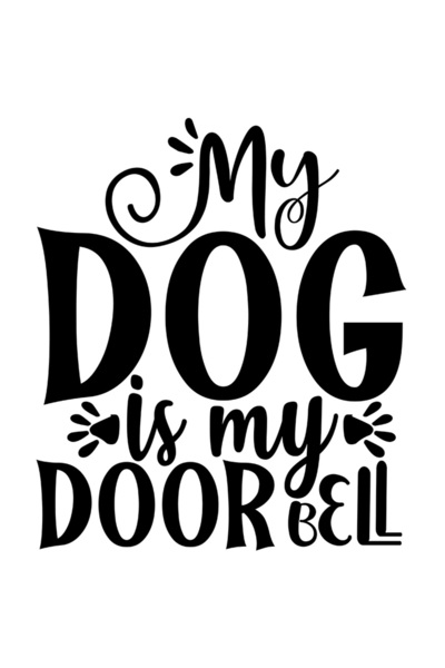 StoryGift Romania Sticker Exterior cu mesajul "Cainele meu este soneria de la...