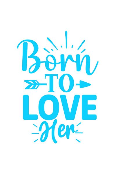 StoryGift Romania Sticker Eticheta 50CM Exterior pentru un indragostit cu mesajul "Born to love her" - nascut pe
