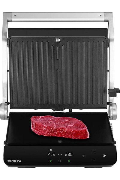 ECG Electric Grill Forza 5200 Fuego, 2000w, 80-230 °c, 2 Thermostats, Timer, 180° Opening,