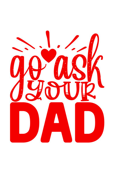 StoryGift Romania Sticker Eticheta 40CM Exterior cu inimioara si mesajul "Du-te sa-l intrebi pe tatal tau" - cur